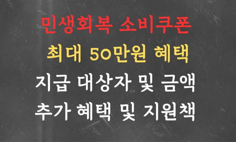 민생회복 소비쿠폰